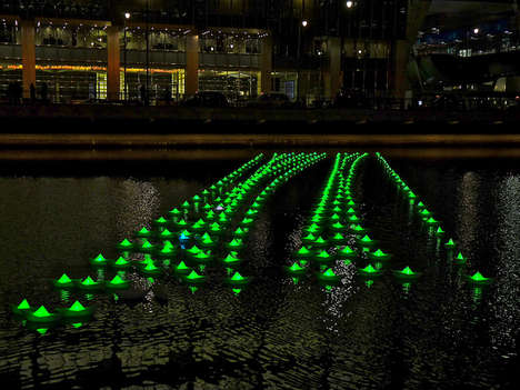 Illuminated Origami Installations
