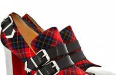 Metallic Tartan Pumps