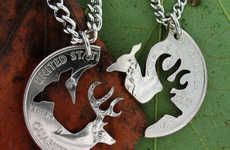 Loving Deer Coin Necklaces