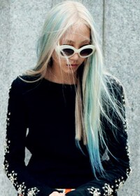 Draping Blue Haired Editorials