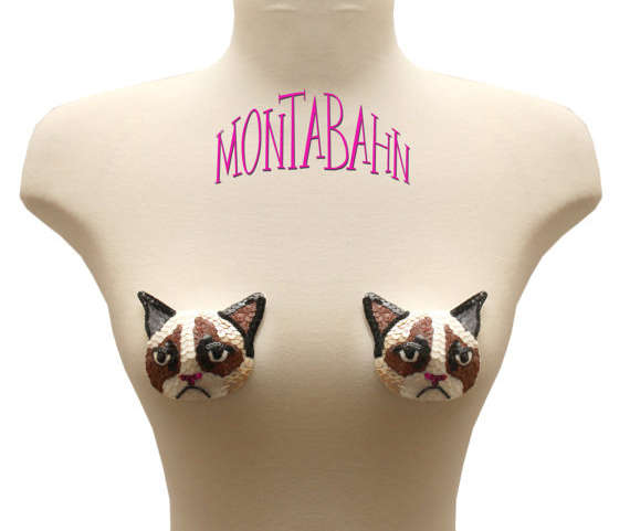 Risqué Grumpy Cat Pasties Image 2