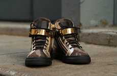 Biker-Ready Metallic Shoes