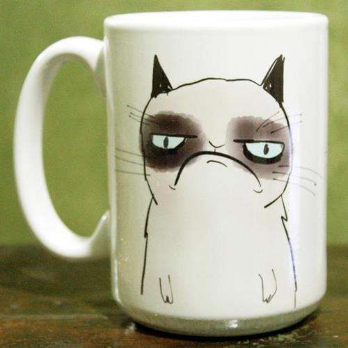 Frowning Feline Mugs