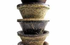 Plates Made of Coffee Grounds