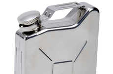 Nostalgic Gasoline-Inspired Flasks
