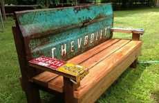 Upcycled Car Scrap Benches
