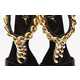 Polished Gold Chained Heels Image 4