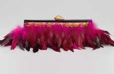 Exotic Feather Clutches