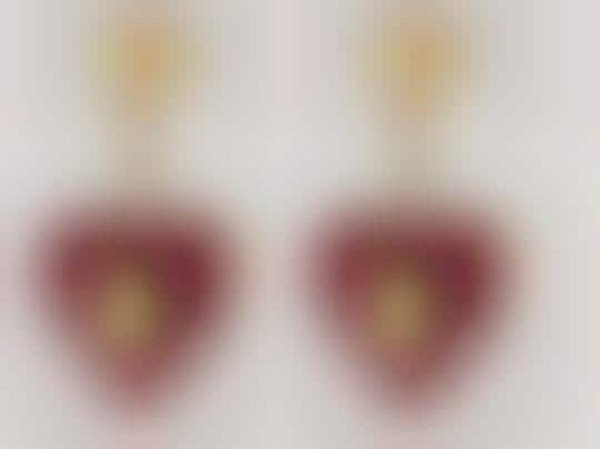 Opulent Heart-Shaped Earrings