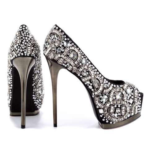Intricately Studded Stilettos