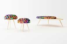 Multicolored Crocheted Seating