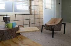 Steampunk Tree Trunk Seating