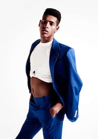 Androgynous Crop Top Menswear Image 3