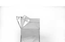 Glamorously Glassy Milk Cartons 