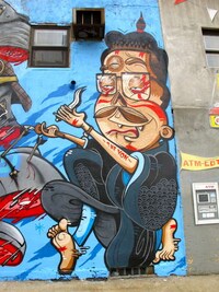 Moustached Graffiti Menaces Image 5