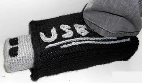 Creatively Crocheted USB Slippers