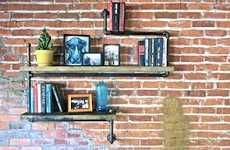 Industrial Pipe Bookshelves