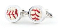 Upcycled Baseball Cufflinks Image 2