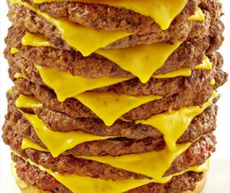 Ridiculously Enormous Stacked Burgers