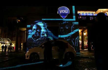 The Power of Large Scale Projected Publicity Stunts