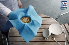 Coffee-Holding Cloth Ads