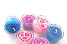 Candy Heart-Shaped Candles