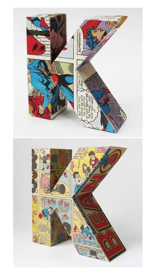 Vintage Comic Letter Decorations