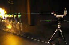 Laser-Ignited Alcohol Bottles