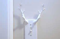 Protruding Antler Light Switches