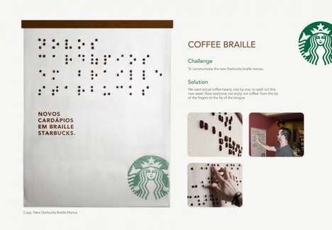 Coffee Bean Braille Menus