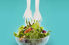Hand-Shaped Salad Forks