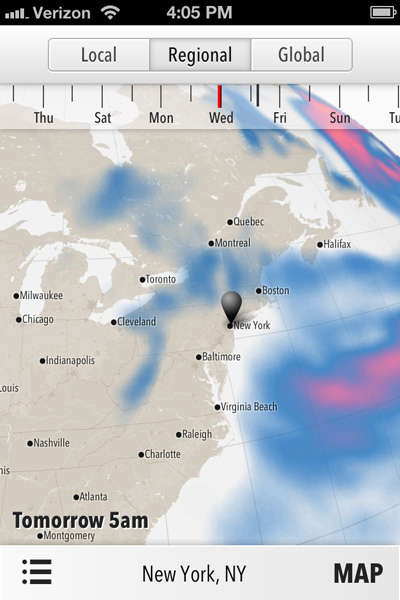 Time-Traveling Forecast Apps