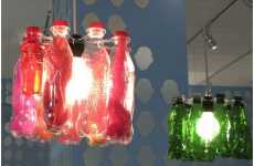 Recycled Bottle Chandeliers