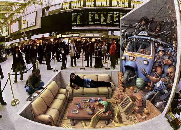 3D Illusion Chalk Drawings II