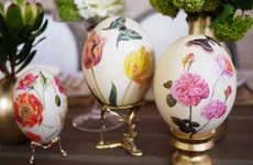 Artistically Accented Floral Eggs