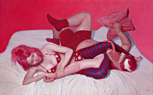 Suggestive Wrestling Paintings