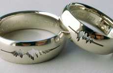 Sound Wave Wedding Rings