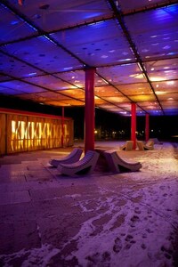 Paneled Outdoor Light Installations Image 2