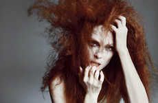 Frizzed-Out Red-Haired Editorials