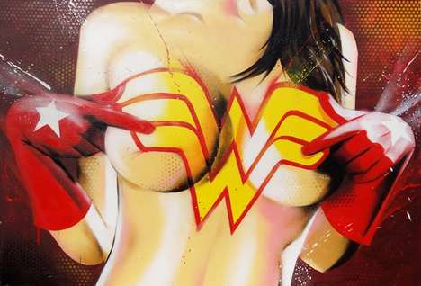 Provocative Superhero Graffiti