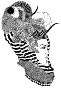 Cluttered Headdress Sketches Image 7