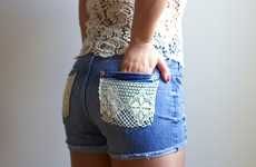 DIY Lace-Accented Shorts