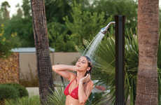 Poolside Solar-Powered Showers