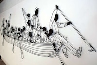 Rowing Silhouette Sculptures Image 2