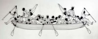 Rowing Silhouette Sculptures Image 3
