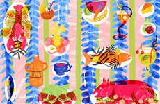 Picnic-Patterned Drawings