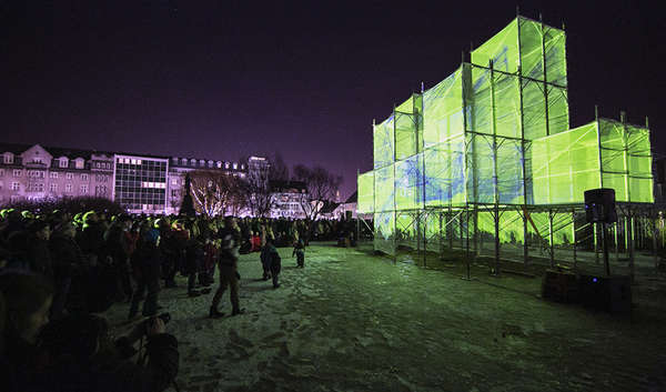 Pixelated Scaffolding Installations