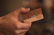 Carved Wooden Business Cards