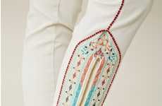 Embroidered Tribal Denim