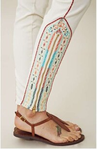 Embroidered Tribal Denim Image 5